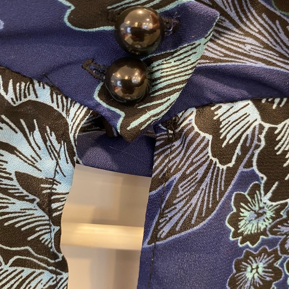 Sandra Angelozzi long sleeve blue shirt size L - Picture 6 of 9